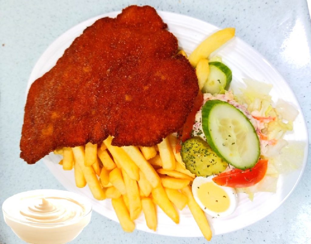 Schnitzel menu(varken)