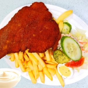 Schnitzel menu(varken)